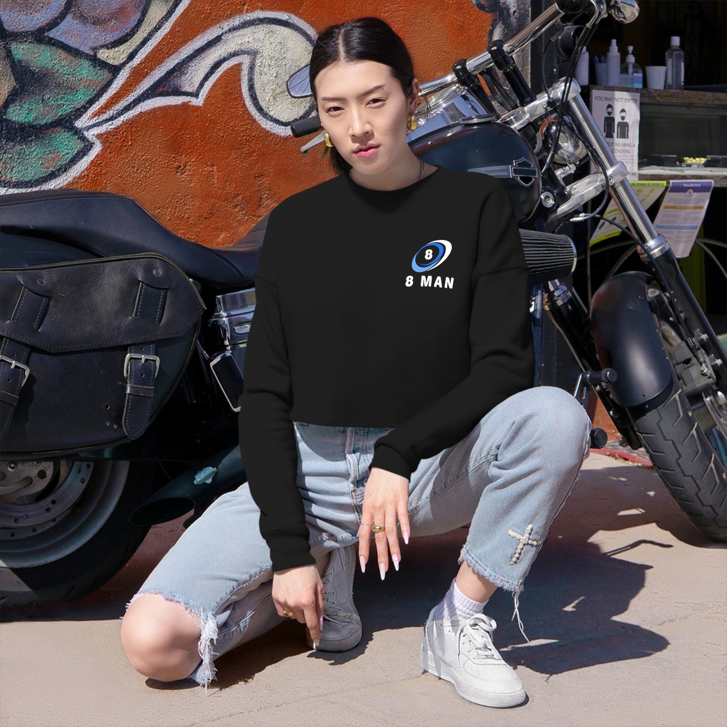 Running Cool 8 Man's Cropped Sweatshirt